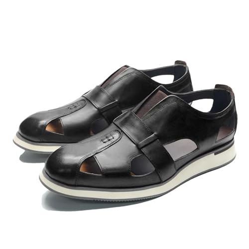 Men's Arabic Style Sandals - Genuine Cow Leather Slip-On Dress Shoes