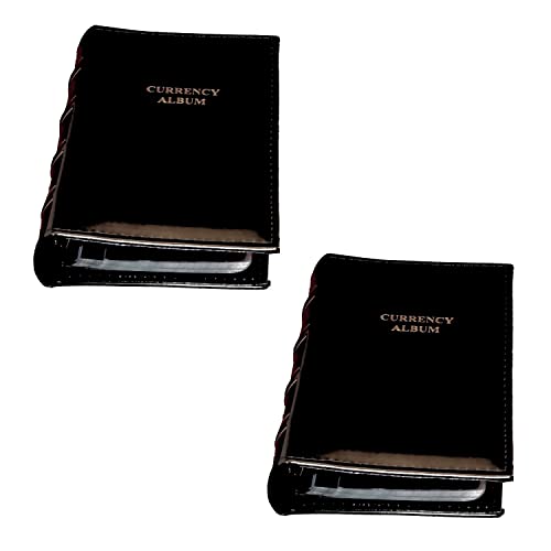 Lighthouse Classic Design Currency Album 3-Ring Binder for Regular US Dollar Bills, Paper Money and Banknotes with 20 Single Bill Pages Two Pack Albums