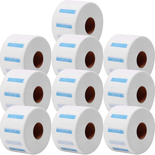 10 Rolls Disposable Barber Paper Neck Strips Barber Neck Strip Collar Paper for Hair Cutting Stretch Paper Neck Band Neck Protection Papers Hairdresser Neck Paper Salon Neck Strips