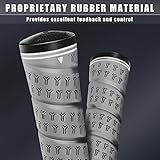 CHAMPKEY WRAP-Y Rubber Golf Grips 13 Pack Come with All Repair Kits - High Feedback and Traction Golf Club Grips (Oversize, Gray)