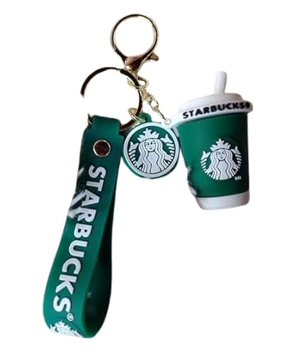 AJS Coffee Cup Shape Fancy Rubber 3D Keychain, Gift for Men and Women