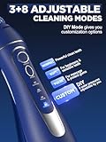 Oralfree Water Dental Flosser Cordless for Teeth Cleaning - 4 Modes Oral Irrigator 300ML Braces Flossers Cleaner, Rechargeable Portable IPX7 Waterproof Powerful Battery for Travel Home