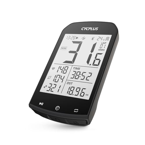 CYCPLUS GPS Bike Computer Waterproof Bicycle Speedometer and Odometer ANT+ Wireless Cycling Computer Compatible with App 2.9 Inch LCD Display with Backlight(New Upgraded)