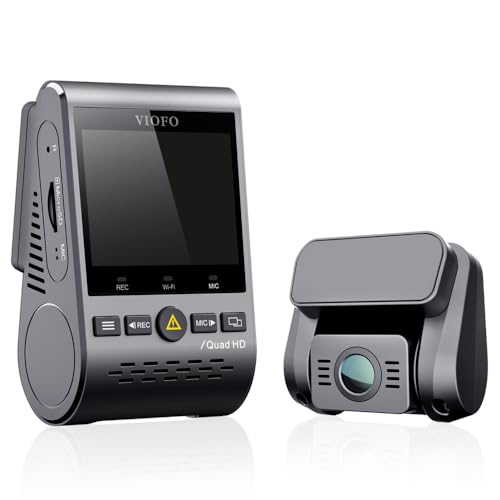 VIOFO Dual Dash Cam, 2K 1440P 60fps+1080P 30fps Front and Rear Dash Camera with Wi-Fi GPS, Parking Mode, Emergency Recording
