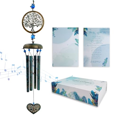 ASTARIN Wind Chimes Outside Unique Tree of Life Wind Chime All Metal Wind Chimes for Love One Gifts for Mom, Grandma, Daughter, Decoration for Home, Garden, Patio, Backyard(29”)