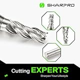 3mm Shank Carbide End Mills for Aluminum Cutting, 3 Flutes, Highly Polished Upcut Spiral Aluminum Router Bit. Plunging Application, Applicable for Various Types of Aluminum (5PCS)