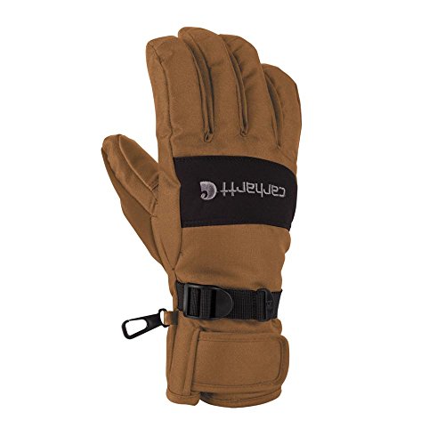 Carhartt Men's W.B. Waterproof Windproof Insulated Work Glove, Black Brown, L