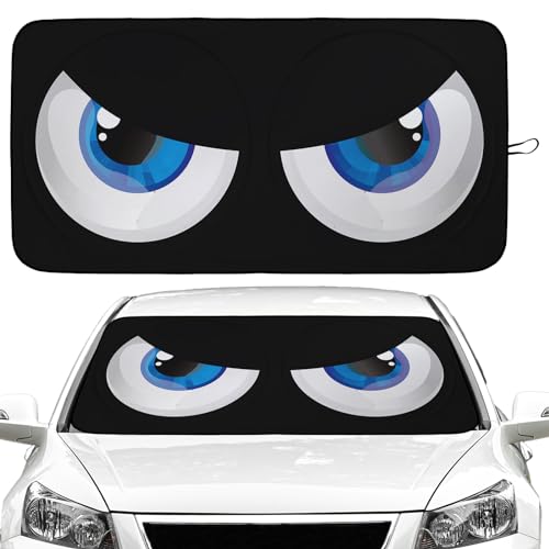 Blue Eyes Car Windshield Sun Shade Foldable Sunshade Front Window Cover Sun Visor Protector Accessories for Truck SUV (59x27.5 inches)
