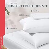 Ashton Sheets King Sheets Set Egyptian Cotton - 1500 Thread Count 4 PC Egyptian Cotton Sheets King Size, Luxury Sheets King Size, Cooling High Thread Count Deep Pocket Sheets, Fits Upto 19" - White