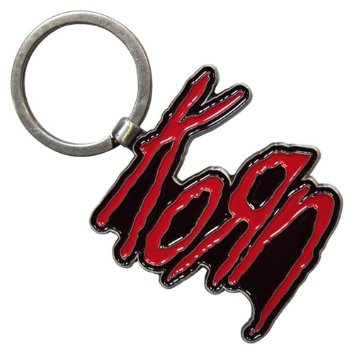 Rock Off officially licensed products Korn Red Band Logo Keyring Keychain Size One Size