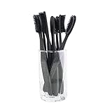 Colincie Huge Head Extra Hard & Firm Toothbrush, Large Long Head Charcoal Bristle Tooth Whitening Dental Oral Care (Black, Extra Large)