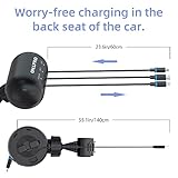 OHLPRO Multi Car Retractable Backseat 3 in 1 Car Charging Station Box Compatible with All Phones | iPhone | Samsung | Uber Taxi Lyft Turo Ride Share Customer Charging Dock Attach to Headrest