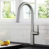 KRAUS Oletto Single Handle Pull Down Kitchen Faucet in Spot Free Stainless Steel, KPF-2820SFS