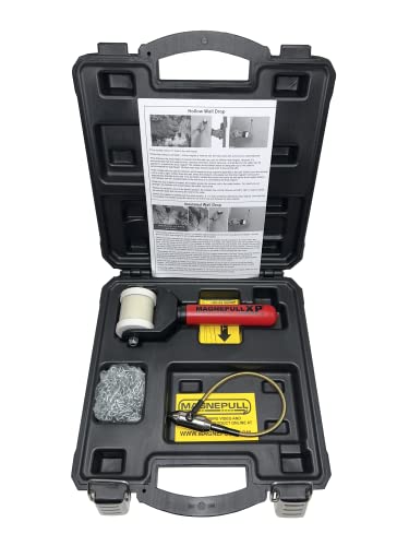 Magnepull XP1000-LC Magnetic Wire Puller for Electrical Tools W/Flexible Steel Leader & Durable Case, Does not work on Foam Insulation also not rcomended for steel studs without XP1000-8 Drop Magnet