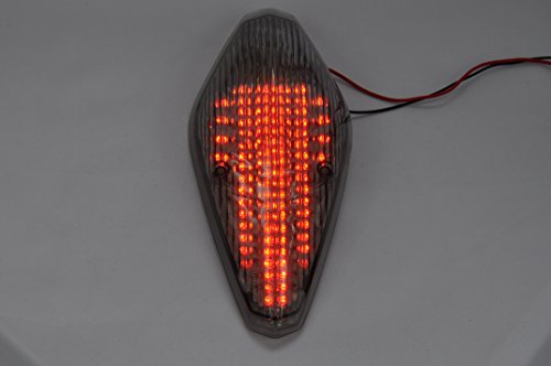 Topzone Moto Smoked Lens Motorcycle Led Taillights Brake Tail Light with Integrated Turn Signal Lamp Indicators For Honda VTX 1300/1800 RETRO/ 1800T