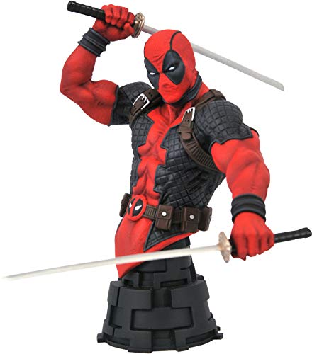 Diamond Select Toys Marvel: Deadpool Bust, Multicolor, 6 inches