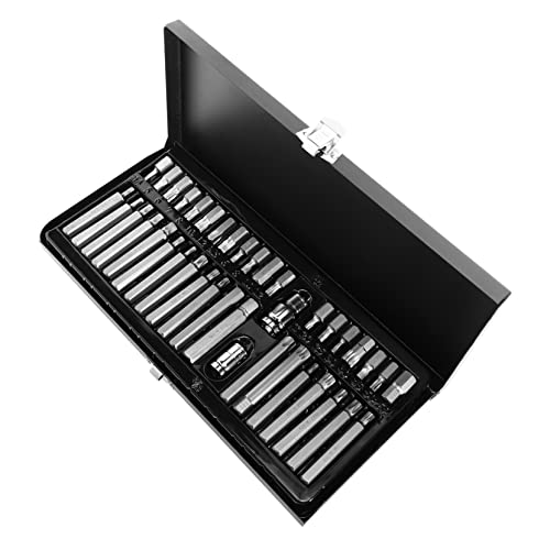 Mikikit 40Pcs Star Socket Bit Set Essential Repair Tools for Cars Bikes More Ergonomic Design Compact Kit for Auto Mechanics DIY Enthusiasts Versatile Spline Socket