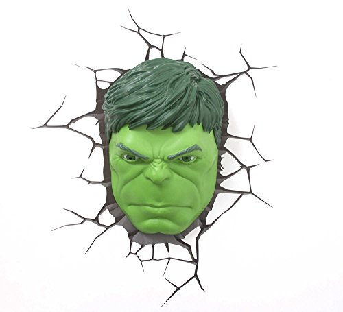 3DLightFX Marvel Avengers Hulk Face 3D Deco Light