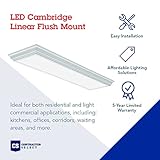 Lithonia Lighting FMFL 30840 CAML OA 4-Foot LED Cambridge Linear Flush Mount, 2800 Lumens, 120 Volts, 35 Watts, Damp Listed, Oak