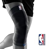 Bauerfeind Sports Compression Knee Support NBA - Lightweight Design with Gripping Zones for Basketball Knee Pain Relief & Performance with Team Designs (Black, M)