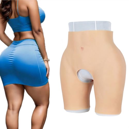 Dabron Silicone Buttock Enhancement Pants Hip Enhancers Panties Shapewear Butt Hip Pads Lifting Panties for Women（M,Nude color