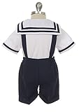 iGirlDress Baby Toddler Boys Nautical Sailor Outfit Short Suit 4 Piece Set 24mos Navy