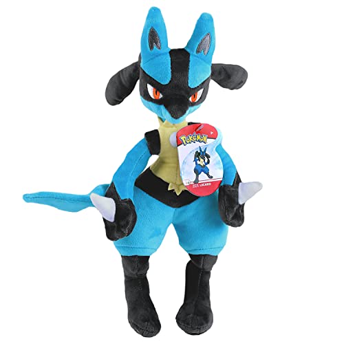 Pokemon 12" Large Lucario Plush - Officially Licensed - Generation IV Figure - Authentic Soft Stuffed Animal Toy - Gift for Kids, Boys, Girls - 2+