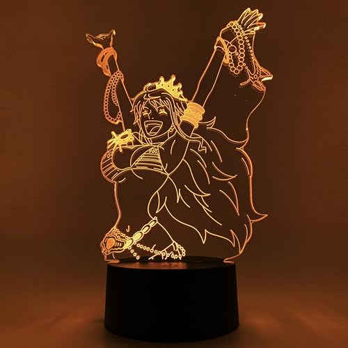 Otaku Lamps Nami One Piece – Anime Lamp Figure Night Light, 16 Color RGB LED – 3D Anime Room Décor Gift for Otaku