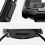 Spigen Tough Armor Case with Built-in Touch Sensitive Tempered Glass Screen Protector Designed for Apple Watch Series 10 46mm Durable Full Coverage Cover (2024) - Black