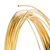 Pure 24 K Yellow Gold, Round Wire, 24 Gauge, 6 Inches