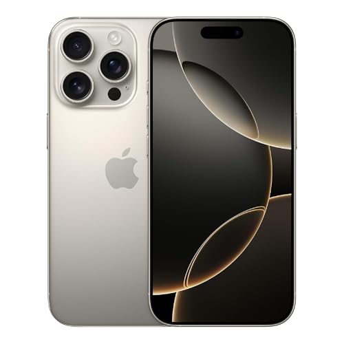 Apple iPhone 16 Pro Max, US Version, 1TB, Natural Titanium - Unlocked (Renewed)