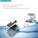 Husiway Action Camera Accessories Kit for Gopro Hero 8 Black Waterproof Housing Silicone Case Glass Screen Protector are Compatible with Gopro8 Hero8 62D