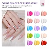 SAVILAND Poly Gel Nail Kit for Pretty Gift: 36 Colors Poly Gel Nail Kit Starter Kit Enrich Castor Oil VE Poly Nail Gel Kit with Slip Solution Mini U V Lamp for Quick Extension Nail Home DIY Beginner