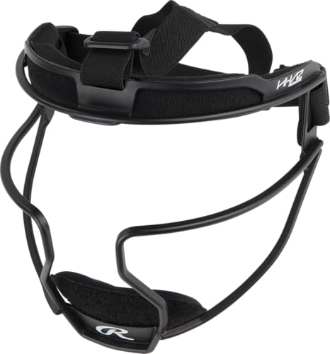 Rawlings | HI-VIZ Ultra Adult Softball Fielder's MASK | Black | Adult