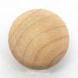 WEICHUAN 30PCS Round Wood Knobs Unfinished Wood Cabinet Furniture Drawer Knobs Pulls Handles (Diameter: 1-3/8 Inches Height: 1 Inch)