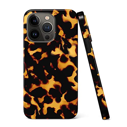 uCOLOR Case Compatible with iPhone 13 Pro 6.1" 2021 Marble Pattern Stylish Matt Hybrid Ultra Slim Soft TPU Protective Case (Tortoise Shell, iPhone 13 Pro 6.1")