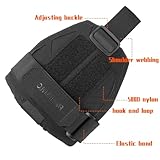 Universal Shoulder Pads Shoulder Armor Tactical Hunting Gear Equipment Vest Accessory Shoulder Protector Molle 500D Nylon (Black)