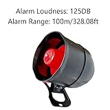 Car Alarm System for Theft Prevention with Sound, Anti Theft Car Security Device Alarm System with 2 Remote Starts, Universal 12V Loud Horn 120dB 6 Tone 7-Level Sensitivity Car Alarm Siren