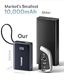 Baseus Power Bank, Picogo 10000mAh 45W 3-Output Portable Charger with Built-in USB-C Cable, PPS/PD QC Fast Charging External Battery Pack for iPhone 16/15/14/13 Series, Samsung, MacBook Pro, iPad