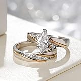 Jeulia Wedding Rings Engagement Rings for Women Anniversary Promise Ring Bridal Sets 925 Sterling Silver with 1.6 ct Primary Stone+ 0.32 ct Side Stone