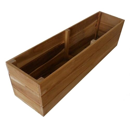 Diamond Tropical Hardwoods Window Box Teak Planter, 30" x 6" x 6"