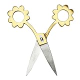 Creative Co-Op Metal Kitchen Shear Scissors with Flower Shaped Handles