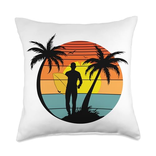 Surf style Throw Pillow