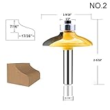 LEATBUY 1/4-Inch Shank Door&Drawer Front Edging Router Bit Set 4 PCS, Woodworking Milling Cutter Tools, Carbide CNC Router Grooving Mill Tool Router Bits Sets (Panel)