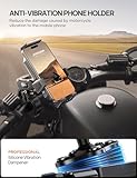 JOYROOM Aluminum Alloy Motorcycle Phone Mount with Vibration Dampener, Motorcycle Phone Holder for Motorcycle Harley Bike Bicycle Scooter ATV/UTV, Compatible with iPhone, Samsung, All Cell Phones