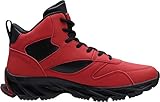 Joomra Boys Tennis Shoes High Top Travel Leather School College Mid Basketball Autumn Young Man Athletic Running Walking Sneakers Red Size 6