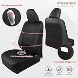 FREESOO for Toyota Corolla Seat Covers L LE XLE, LE Eco Sedan 2014 2015 2016 2017 2018 2019, Custom Fit Car Seat Covers, Luxury Leather Seat Covers for Cars, Waterproof Seat Cover, Black Full Set