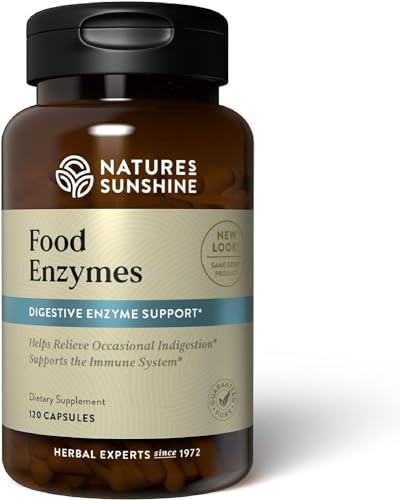 Nature's Sunshine Food Enzymes - Digestive Support with Prebiotics and Probiotics for Gut Health - Digestive Enzyme Supplement for Digestive Health and Relief from Occasional Indigestion