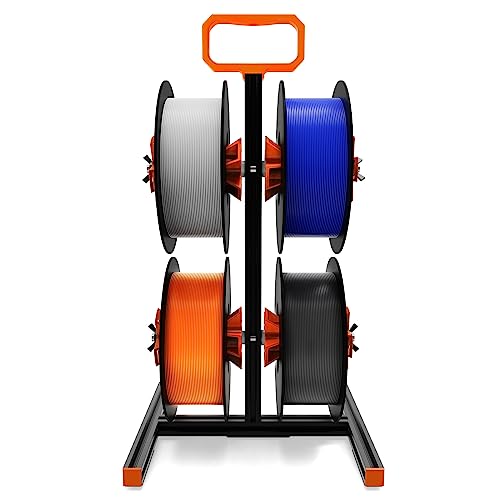 YOOPAI Filament Holder with Orange Handle Fits All Spools of Any Size and All Filament Types for PLA/PETG/ABS/TPU/Nylon/Other 3D Printing Materials, 3D Printer Filament Spool Holder Rack