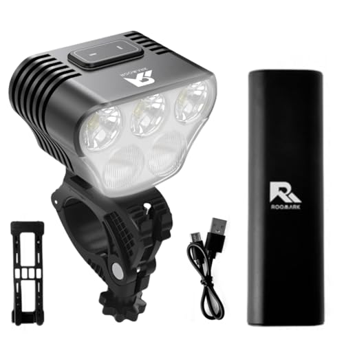 Bike Light for Night Riding, 5000 Lumens LED Bike Headlight, Super Bright Road Mountain Bicycle Lights, 360° Rotatable Bicycle Light w/Type C & USB Charge-Discharge Battery